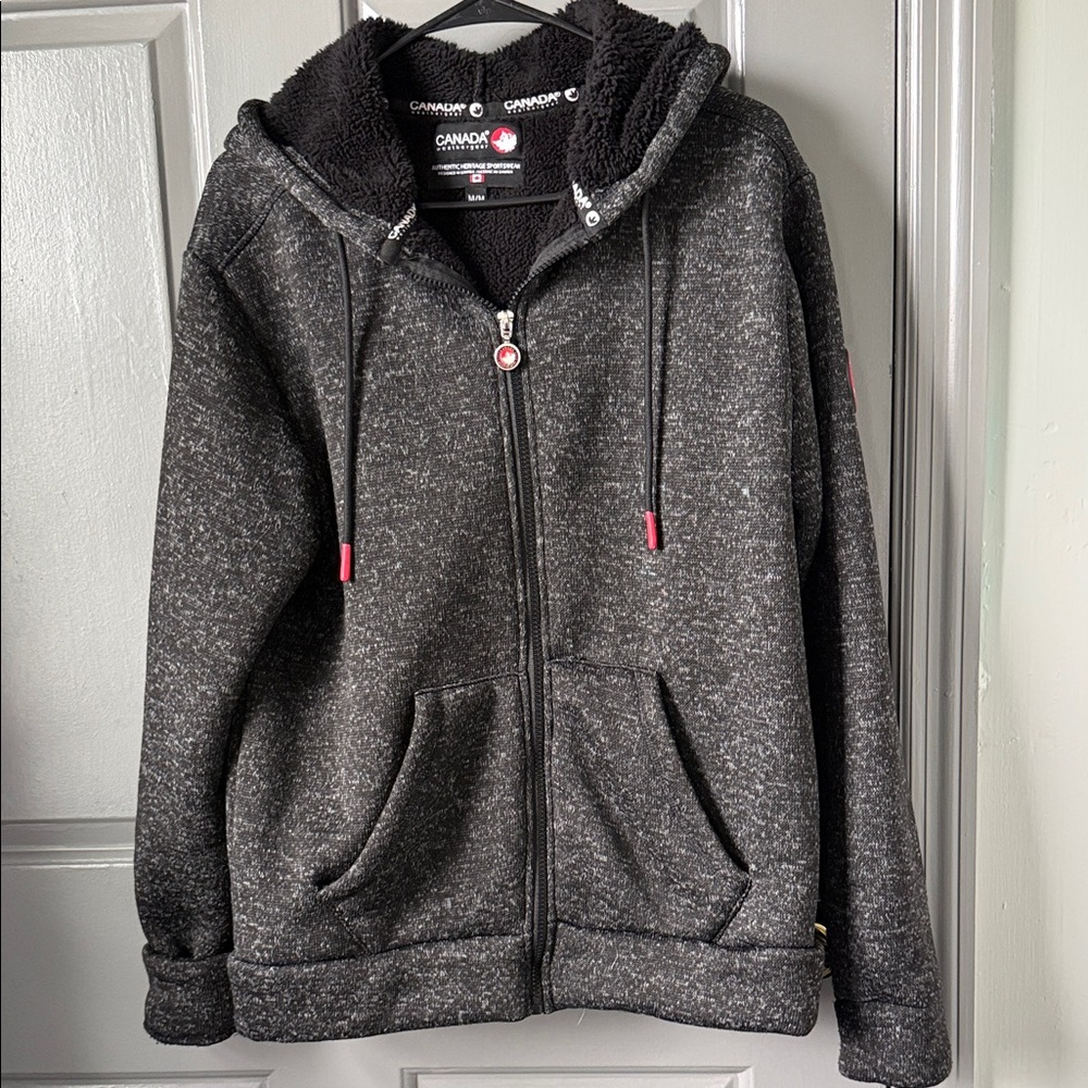 Canada Weather Gear Women's Black Zip-Up Fleece-Lined Ski Jacket